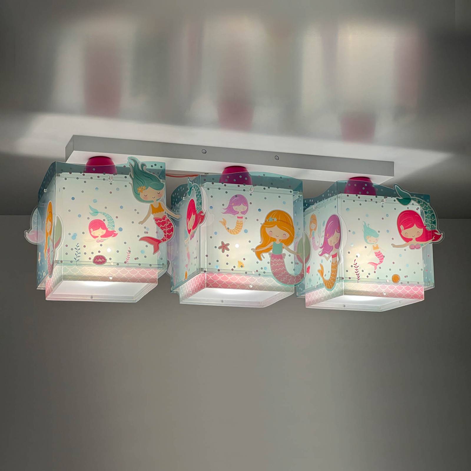 Dalber Mermaids Deckenlampe, Meerjungfrauen, 3-fl. von Dalber