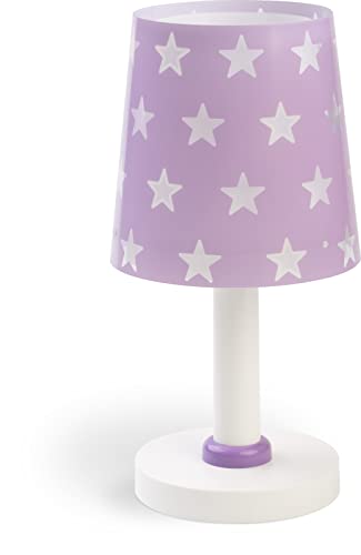 Dalber Kinder Tischlampe Nachttischlampe kinderzimmer Sterne Stars Malve, 81211L, E14 von Dalber