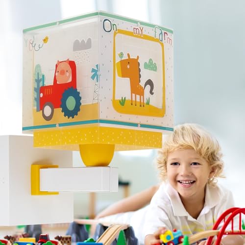 Dalber kinder Wandlampe, Kinderlampe Wandleuchte, kinderzimmer My Farm Bauernhof Tiere, 63409, E27 von Dalber