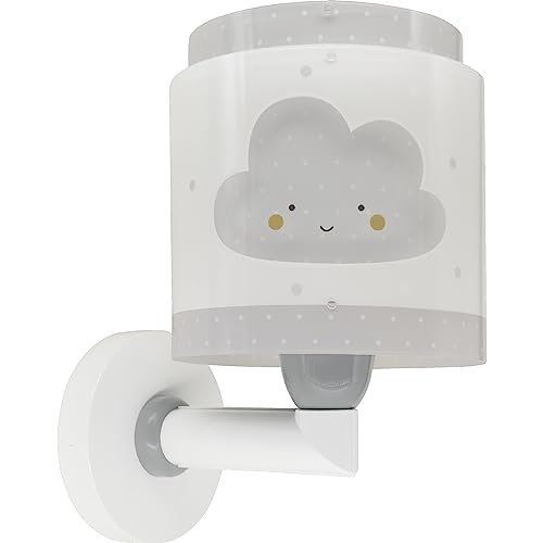 Dalber kinder Wandlampe, Kinderlampe Wandleuchte kinderzimmer Baby Dreams Wolke Grau, 76019E, E27 von Dalber