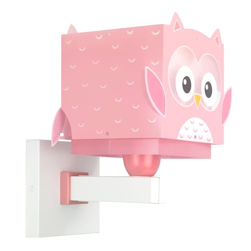 Dalber kinder Wandlampe, Kinderlampe Wandleuchte Little Pink Owl Rosa Eule von Dalber