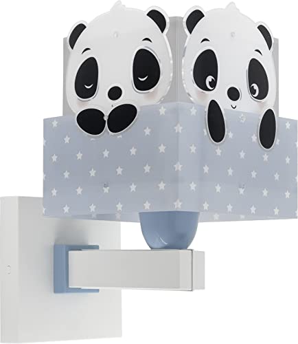 Dalber kinder Wandlampe, Kinderlampe Wandleuchte kinderzimmer Wolken tiere Pandabär Panda Blau, 63169T, E27 von Dalber