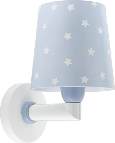 Dalber kinder Wandlampe, Kinderlampe Wandleuchte kinderzimmer Wolken Star Light Sterne Blau, 82219T, E27 von Dalber