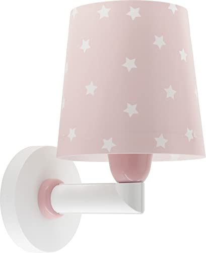 Dalber kinder Wandlampe, Kinderlampe Wandleuchte kinderzimmer Wolken Star Light Sterne Rosa, 82219S, E27 von Dalber