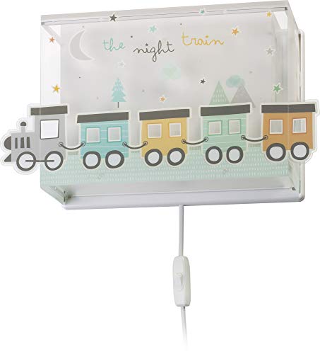 Dalber kinder Wandlampe, Kinderlampe Wandleuchte, kinderzimmer Zug trainieren grün, 63538, E27 von Dalber