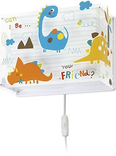 Dalber kinder Wandlampe, Kinderlampe Wandleuchte kinderzimmer Dinosaurier Tiere Dinos, 73458, E27 von Dalber