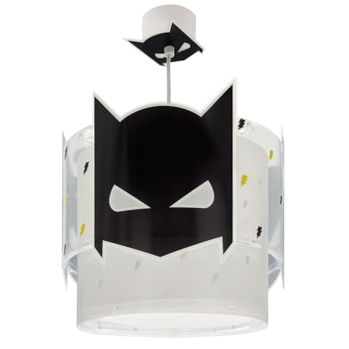 Dalber Lampe kinderzimmer, kinderlampe Pendelleuchte Hängelampe, Deckenleuchte Kinder, Deckenlampe kinderzimmer, Dark Hero Superheld, Schwarz von Dalber