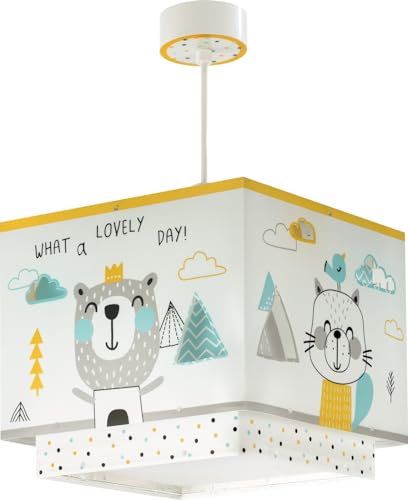 Dalber kinderlampe Pendelleuchte Hängelampe Hello Little Tiere Bären, 24 x 24 x 21 cm von Dalber