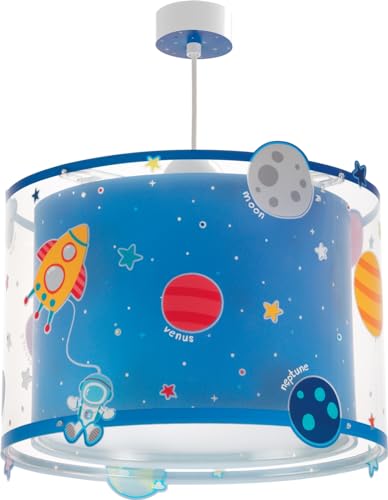 Dalber kinderlampe Pendelleuchte Hängelampe Planets Planeten Raum, 33 x 33 x 25 cm, Blau von Dalber