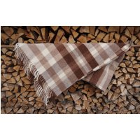 Alpaka Wolldecke Zwei-Faser Karierter Schulterschal von DalbingLinenWool