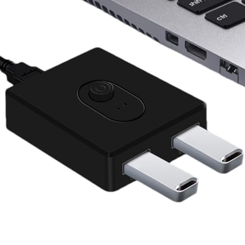 USB-Umschalter, Drucker-Sharing-Umschalter | Bidirektionaler Share Controller Hub - Druckerumschalter für PC-Maus-Tastatur-Druckerscanner, Wahlschalter 2 in 1 Out/1 in 2 Out von Dalchana