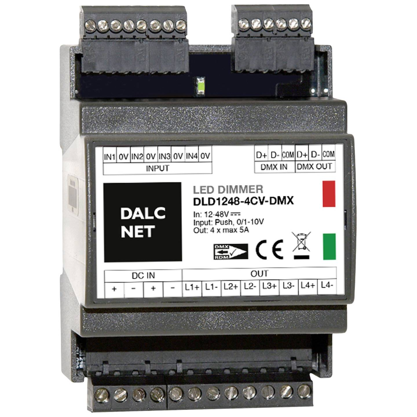 B-Ware Dalcnet Dimmer Steuergerät Dmx 12 V 48 V 5 A Cv 4 Ausgänge Innenbereich Modul von Dalcnet