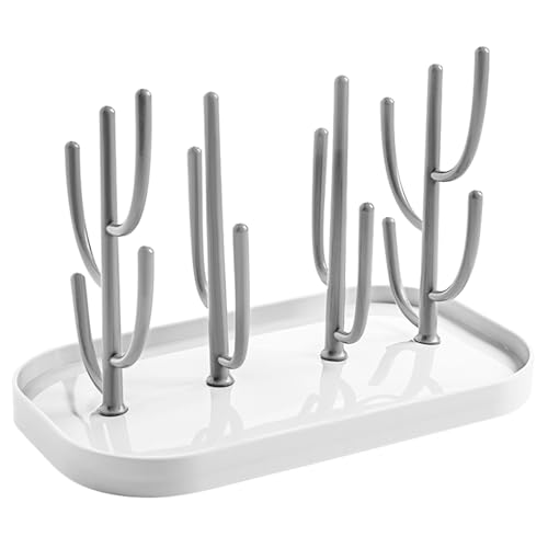 Dalephoric Trockenständer Babyflaschen, BPA Frei Abtropfgestell Flaschen, Abnehmbarer, Babyflaschen Trockengestell mit Abtropfschale, Flaschen Abtropfständer, Flaschenständer, für Saugern, Bechern von Dalephoric