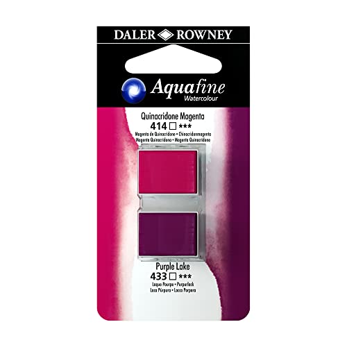 Aquafine H/P Blister Set 7 Quinacridonmagenta/lila von Daler Rowney