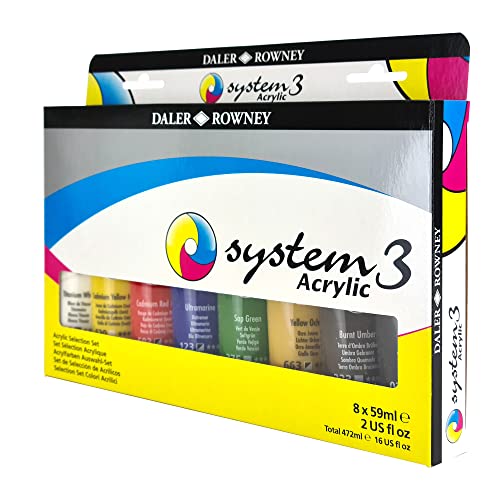 Daler Rowney 3 Acryl Selection Set 8 x 59 ml, 129100508, multi von Daler Rowney