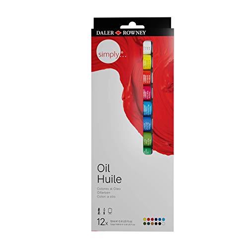 Daler Rowney SIMPLY Oil, Ölfarben-Einsteigerset mit 12 x 12 ml von Daler Rowney