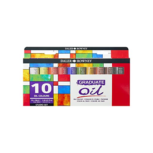 Daler Rowney 117900100 Graduate Öl-Selektion-Set, 38 ml, mehrfarbig, 10er Set von Daler Rowney