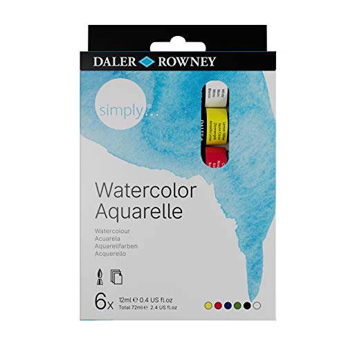 Daler Rowney 134500006 - Simply Watercolour Set, 6 x 12 ml von Daler Rowney