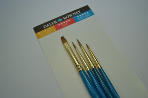 Daler Rowney 216910401 - Natural Sable Short Handled, 4 Piece Set von Daler Rowney