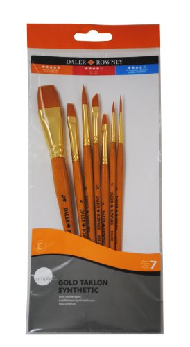 Daler Rowney 216920700 - Gold Taklon Short Handled, 7 Piece Set Daler Rowney 216920700 - Gold Taklon Short Handled, 7 Piece Set von Daler Rowney