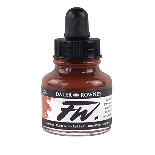 Daler Rowney Acryl Farbe FW Acrylfarbe, 29,5-ml-Flaschen, verschiedene Farben Red Earth Daler Rowney Acryl Farbe FW Acrylfarbe, 29,5-ml-Flaschen, verschiedene Farben Red Earth von Daler Rowney
