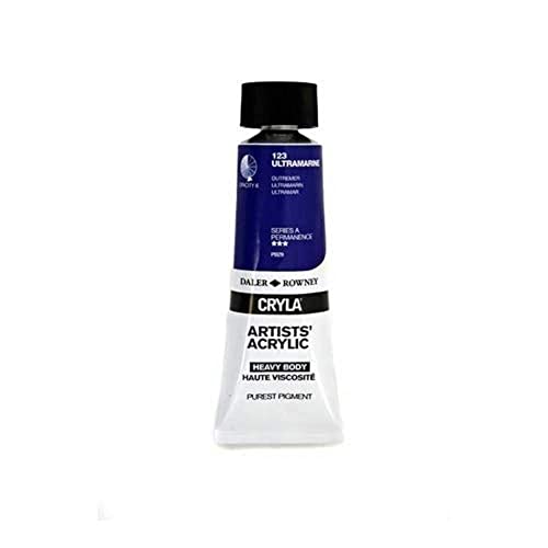 Daler Rowney Acrylfarbe Serie A Cryla, 75-ml-Tube, Ultramarin (Dunkelblau) von Daler Rowney