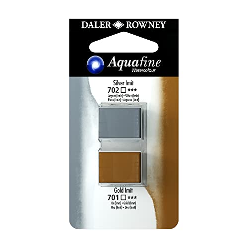 Daler-Rowney Aquafine Aquarellfarbe, Silber & Gold von Daler Rowney