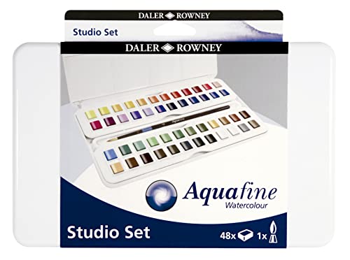 Daler Rowney Aquafine Set 48 Halbschuhe Mehrfarbig, D131900201, bunt von Daler Rowney