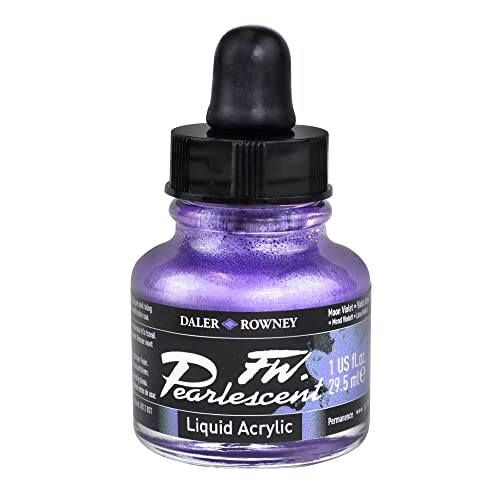 Daler-Rowney FW 29,5 ml Acryl Pearl Liquid Flasche – Moon violett von Daler Rowney
