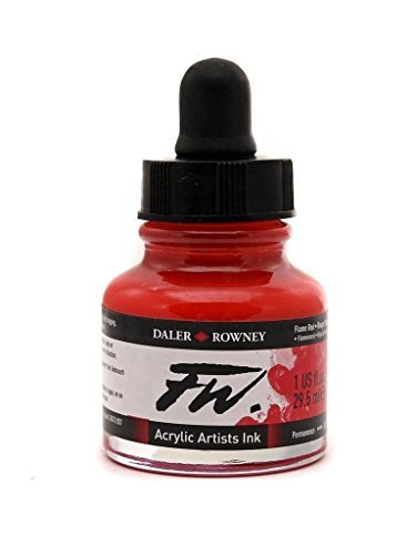 Daler Rowney FW Artists Acrylic Ink 29.5 ML Pot - Flame Red by Daler Rowney von Daler Rowney
