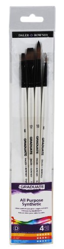 Daler Rowney Graduate 4 Synthetikpinsel, Set of 4, 1 von Daler Rowney