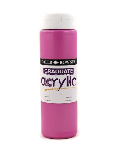 Daler-Rowney Graduate Acrylfarbe, 500-ml-Flasche, Metallic Pink von Daler Rowney