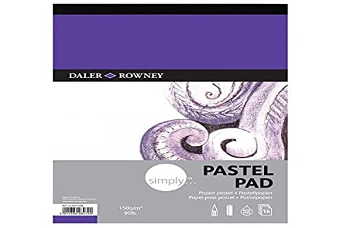 Daler-Rowney Simply Pastellpapierblock, mittlere Körnung, 150 g/m², A3, einseitig geklebt, 16 weiße Blätter, ideal für Kunstanfänger und Hobbyisten, Weiß Daler-Rowney Simply Pastellpapierblock, mittlere Körnung, 150 g/m², A3, einseitig geklebt, 16 weiße Blätter, ideal für Kunstanfänger und Hobbyisten, Weiß von Daler Rowney