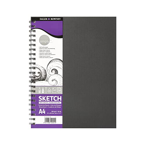 Daler Rowney Simply Sketch Book - White Spiral A4 von Daler Rowney