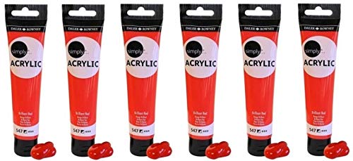 Simple Acryl, 75 ml, Rotbraun von Daler Rowney