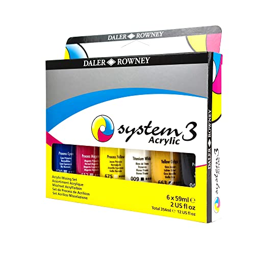 Daler Rowney System 3 Acryl Prozessset 6x59ml sortiert von Daler Rowney