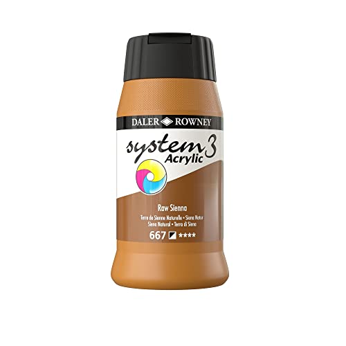 System 3 Acrylfarben, 500ml, Raw Sienna [Haushaltswaren] von Daler Rowney