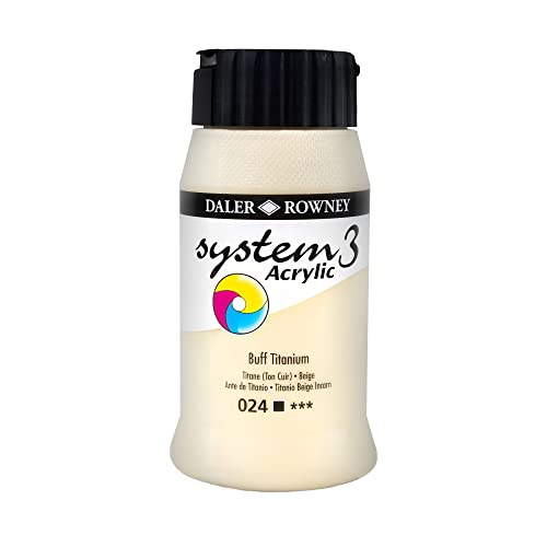 System3 500 ml Buff-Titan Acrylfarbe von Daler Rowney