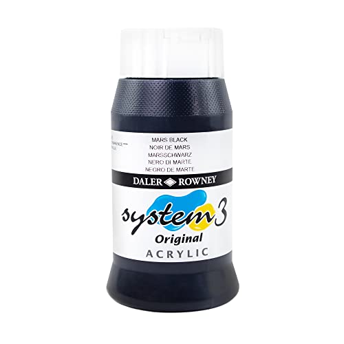 System3 Acrylfarbe, 500 ml, marsschwarz von Daler Rowney