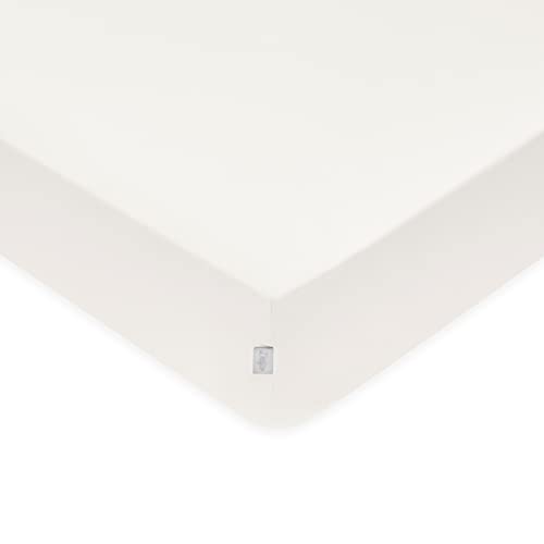 Dalfilo | Spannbettlaken für Kingsize-Bett, 100% Baumwollsatin, Farbe Creme von Dalfilo