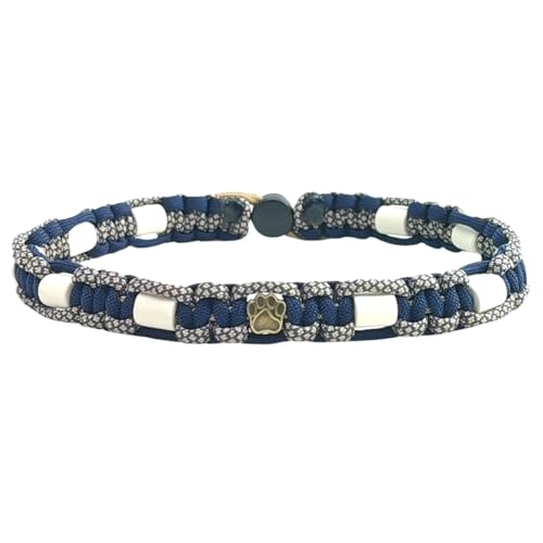 EM-Keramik-Halsband für Hunde & Katzen - Maßanfertigung EM-Band Original US-Paracord (Blau, 41-50 cm) von Dalias Dogs