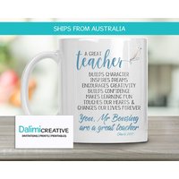 Lehrertasse - Personalisierte Lehrer-Dankesgeschenk Lehrer-Geschenk Ein Toller Lehrer Lehrertasse - Personalisierte Lehrer-Dankesgeschenk Lehrer-Geschenk Ein Toller Lehrer von DalimiCreative