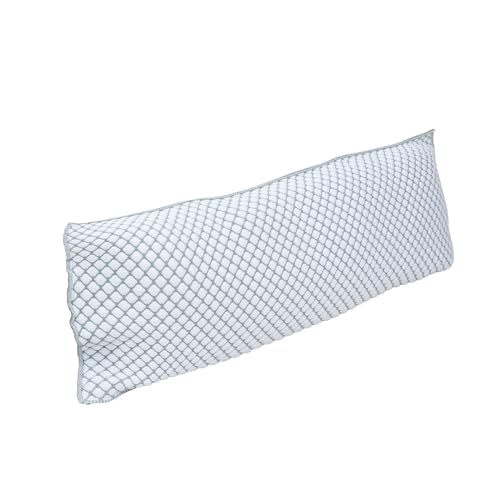 Dalisa Kissenbezug – Iceberg – 2er-Pack – kühlendes 3D-Strickgewebe mit Luftstromblasen – atmungsaktiv, kein Schweiß, weich – versteckter Reißverschluss (Weiß/Grün, 20 x 52 cm) von Dalisa