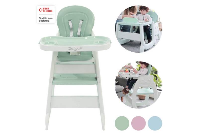 Daliya® Kombihochstuhl MULTIHOK 4in1 Baby- & Kinderhochstuhl, Spieltisch mit Kinderstuhl (Set, 3 St), Kinderhochstuhl wandelbar zu Spieltisch oder Lerntisch mit Kinderstuhl von Daliya®