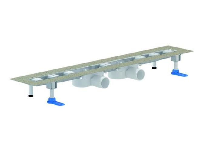 DALLMER Duschrinne CeraLine Nano 2 Abläufe, F 1200mm, DN 50 Bauhöhe 68mm, 522276 von Dallmer