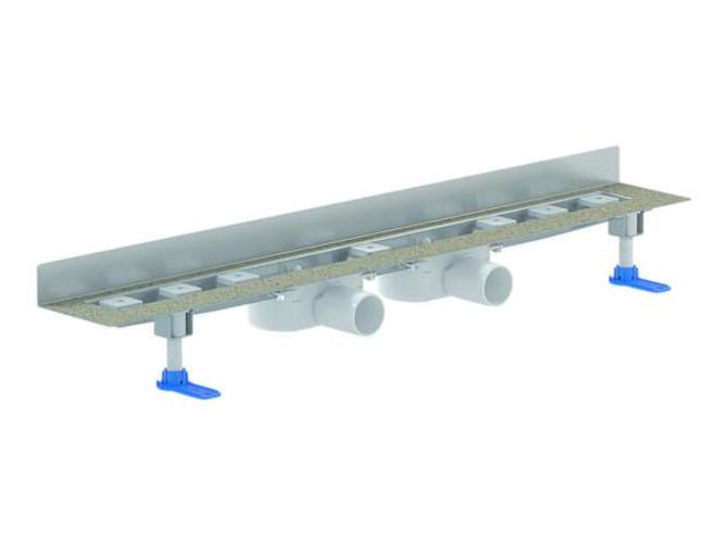 DALLMER Duschrinne CeraLine Nano 2 Abläufe, W 1200mm, DN 50 Bauhöhe 68mm, 522375 von Dallmer