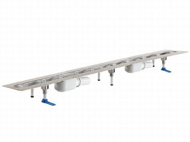 DALLMER Duschrinne CeraLine PLAN 2 Abläufe 521941, F 1200mm, DN 50 Bauhöhe 90mm von Dallmer