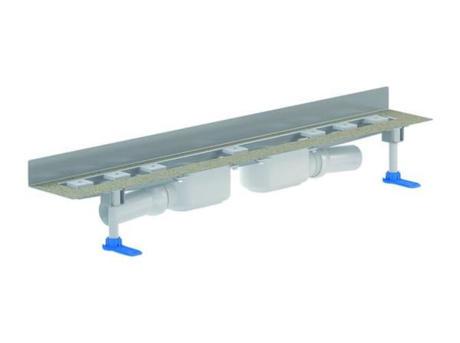 DALLMER Duschrinne CeraLine PLAN 2 Abläufe, W 800mm, DN 50 Bauhöhe 90mm, 521958 von Dallmer
