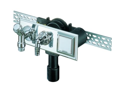 DALLMER Wandeinbau-Waschgeräte- Siphon 406 E,mit integrierter Wasserversorgung sowie Elektroanschluss für ein Waschgerät von Dallmer