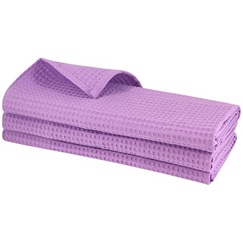 Daloual 3X Piquee-Geschirrtuch, in Gastro-Qualität, 100% Baumwolle, 70x50 cm, hochwertiges Waffelpikee, Farbe: lila Daloual 3X Piquee-Geschirrtuch, in Gastro-Qualität, 100% Baumwolle, 70x50 cm, hochwertiges Waffelpikee, Farbe: lila von Daloual